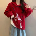 Chinese Style Buckle Pullover Hoodies (2)