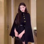 Autumn Winter Poncho Coat Lady Front